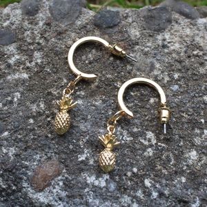 gold pineapple earrings